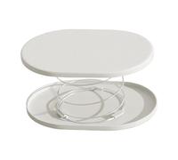 Fenteer Support de Boîte à Mouchoirs avec Distributeur Table Porte-mouchoirs Automatique Support à Ressort Design Compact Matériau Polypropylène Adapté à La M, Blanc