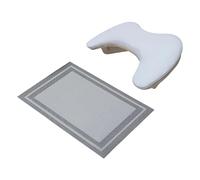 Fenteer Support de Bras En Forme de U pour Manucure, Accessoire Innovant de Nail Art, blanc avec passe-partout noir