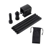 Fenteer Support de Lanterne de Camping Mât de Lanterne Poteau de Lampe Support D'Éclairage Portable en Alliage D'Aluminium Robuste Approprié pour Le Pique-ni, Noir