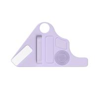 Fenteer Support de pinceau de maquillage en silicone, gant de maquillage, palette de pinceaux, tapis de nettoyage pour eye-liner, Violet