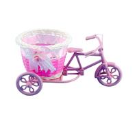 Fenteer Support de Plantes Synthétiques pour Embellir Votre Vélo, Tricycle Miniature élégant, Boîte à Fleurs Contemporaine, ROSE