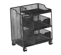 Fenteer Support de Rangement Mobile pour Tapis de, Support D'haltères de Sport, Support de Rangement Roulant pour Salle de Sport à Domicile, Pratique, Noir