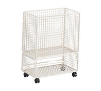 Fenteer Support de Rangement pour Tapis de Étagère de Fitness Organisateur D'Entraînement Porte-équipement en Fer Robuste Adapté pour La Salle de Sport, Blanc