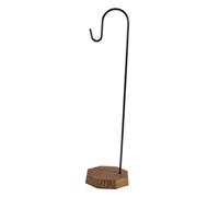 Fenteer Support pour Carillon à Vent Porte-pinceaux de Dessin Étagère de Suspension Présentoir de Comptoir Support de Gong En Métal et Bois Convenable pour Le, Black S Hook