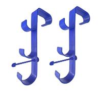 Fenteer Support pour Manche de Piscine Organisateur Mural Crochet Porte-épuisette Suspension D'Accessoires en Matériau PP Réglable Convenable pour Le Rangemen, Bleu, 2 Pièces