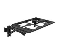 Fenteer Table de Travail de Rangement Latérale, Pliable, Peu Encombrante, Noire, Portable