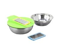 Fenteer Tamis avec Bol Mélangeur Bassin en Acier Inoxydable Outil de Cuisine Multifonctionnel