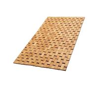 Fenteer Tapis Bambou Antidérapant Tapis de Bain Rectangulaire Tapis de Douche Étanche Paillasson Polyvalent En Bambou pour Salle de Bain Convient pour Décorat, 50cmx70cm