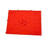 Fenteer Tapis de massage des pieds par acupression, tapis sensoriel, coussin de sol, repose-orteils pour une utilisation prolongée en position assise, Rouge