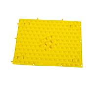 Fenteer Tapis de massage des pieds par acupression, tapis sensoriel, coussin de sol, repose-orteils pour une utilisation prolongée en position assise, Jaune
