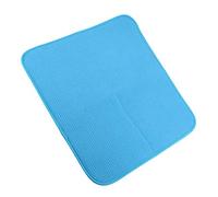 Fenteer Tapis de Sechage Égouttoir Évier en Microfibre Rangement de Vaisselle Couvert - Bleu
