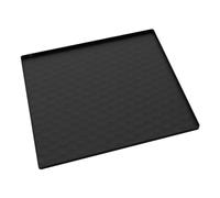 Fenteer Tapis de Sol Protection de Plancher avec Bac de Drainage sous-tapis pour Sèche-linge et Coussinet pour Réfrigérateur En Silicone Approprié Pou, Noir