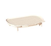 Fenteer Tapis pour Litière de Antidérapant Tapis de Protection du Sol pour Animaux Accessoire de Rampe Pratique Bac à Litière Amovible Convient pour, Blanc