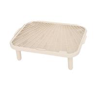 Fenteer Tapis pour Litière de Chat, Dispositif de Collecte de Litière pour Chat, Modèle à Double Niveau, Pieds Hauts