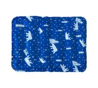 Fenteer Tapis Rafraîchissant pour Chien Coussin Refroidissant Matelas Portable Tapis de Refroidissement Fonction Isolation pour Animaux Convient pour Intérie, Bleu Foncé