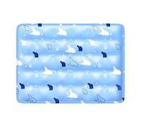 Fenteer Tapis Rafraîchissant pour Chien Coussin Refroidissant Matelas Portable Tapis de Refroidissement Fonction Isolation pour Animaux Convient pour Intérie, Bleu Clair