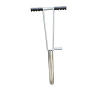 Fenteer Tarière Manuelle Plantoir à Trous Outil de Forage et Enfonce-pieux de Jardin En Métal avec Pédale Latérale pour La Plantation de Bambous En E, 40 Cm de Hauteur