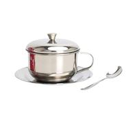 Fenteer Tasse à Café Portable et Mug à Cappuccino avec Gobelet Isotherme Inclus En Acier Inoxydable 304 à Surface Lisse Facile à Nettoyer pour Un Usage, 4 Pièces
