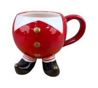 Fenteer Tasse de Café Céramique Tasse à Thé Tasse à Eau Tasse à Jus avec Poignée Créative Santa en Matériau Céramique Adaptée à La Maison Bureau Collection Ca, Style C