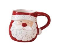 Fenteer Tasse de Noël, tasse à soupe haute avec poignée, tasse à marque en relief, tasse du pour la maison, le restaurant, le bureau, la, Le Père Noël