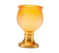 Fenteer Tasse d'offrande d'eau bouddhiste en verre émaillé coloré, tasse à boire, tasse à thé pour bénédictions, méditation, décoration Guanyin, Haut