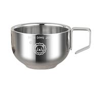 Fenteer Tasse Eau En Acier Inoxydable avec Anse Mug Café Thé Réutilisable Pratique Gobelet Boisson pour Enfants et Adultes Adapté à L'École Maternelle Maison, Lion