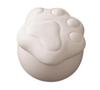 Fenteer Tea Canister Pot Céramique Contenant Jarre à Biscuit Récipient Conservation Alimentaire avec Couvercle Étanche Adapté pour Cuisine Bureau Collection D, Blanc