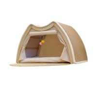 Fenteer Tente pour Chat avec Lit et Griffoir Intégré, Double Oreille XL