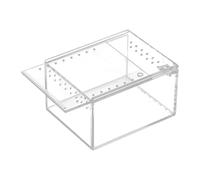 Fenteer Terrarium pour Reptile Réservoir D'Habitat Cage Aquarium en Acrylique Transparent Résistant Aux Chocs avec Bonne Circulation d'air Adapté Aux Espèces, 10.5 Cm X 8.5 Cm X 6