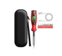 Fenteer Testeur de, Stylo Testeur électrique Domestique Précis, de Points de Rupture Professionnel avec Embouts de Tournevis, Rouge