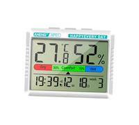 Fenteer Thermomètre d'ambiance avec jauge de température et d'humidité 10% ~ 99% Rh 2 en 1 Hygromètre d'intérieur portable facile à lire pour salon, Chat Gris