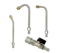 Fenteer Tige de Soupape pour Nettoyeur Haute Pression Raccord Rapide 1/4 Extension Accessoire Robuste en Acier Inoxydable Convient Au Nettoyage, Combo