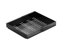 Fenteer Tiroir Extractible pour Rangement D'armoire, Système Coulissant pour Cuisine, NOIR