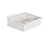 Fenteer Tiroir sous Étagère Boîte à Tiroir Coulissante Panier En Métal Support de Rangement Organisateur D'Armoire à Installation Facile Convenable pour, Blanc