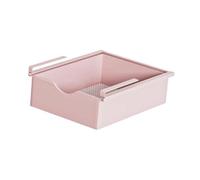 Fenteer Tiroir sous Étagère Boîte à Tiroir Coulissante Panier En Métal Support de Rangement Organisateur D'Armoire à Installation Facile Convenable pour, Rose