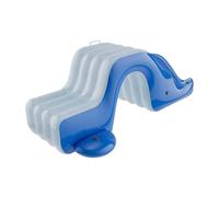 Fenteer Toboggan Gonflable Glissade d'eau et Structure de Jeu avec Gonflage Rapide pour Un Amusement Immédiat Adapté Aux Enfants dans La Piscine du Jardin, Bleu et Blanc