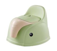Fenteer Toilettes D'Apprentissage Chaise Pot pour Bébé Siège de Pot Amovible et Pot Réaliste avec Dossier Haut et Pare Éclaboussures Adapté pour Garçons, Vert
