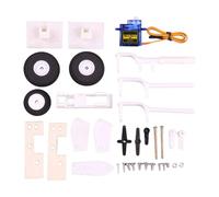Fenteer Train d'atterrissage, roues, pièce de rechange robuste, fixation simple, absorption des chocs, accessoires professionnels en nylon, avec Servo En Nylon