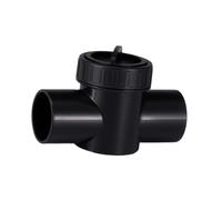 Fenteer Vanne de Réglage pour Aquarium Micro-Ajustement du Débit Réduction des Nuisances Sonores en PVC pour Écosystèmes Aquatiques, Noir 32 Mm