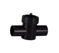 Fenteer Vanne de Réglage pour Aquarium Micro-Ajustement du Débit Réduction des Nuisances Sonores en PVC pour Écosystèmes Aquatiques, Noir 25mm