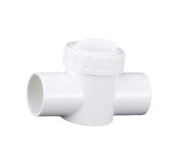 Fenteer Vanne de Réglage pour Aquarium Micro-Ajustement du Débit Réduction des Nuisances Sonores en PVC pour Écosystèmes Aquatiques, Blanc 32 Mm