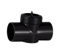 Fenteer Vanne de Réglage pour Aquarium Micro-Ajustement du Débit Réduction des Nuisances Sonores en PVC pour Écosystèmes Aquatiques, Noir 40 Mm