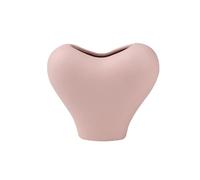 Fenteer Vase en céramique en Forme de cœur, Composition Florale Moderne et Originale, Centre de Table, Vase à Fleurs pour Cuisine, cheminée ou entrée, Rose