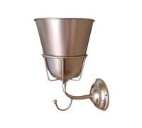 Fenteer Vase Mural Support Décoratif Jardinière Murale Cache-pot Artistique Fait Main avec Touche Élégante Adapté pour Le Salon Le Bureau et La Décoration Mu, Or