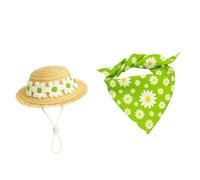 Fenteer Vêtements pour Statue D'Oie Costume Décoratif Habillage de Pelouse Ensemble Chapeau et Foulard En Tissu Créatif Adapté pour Porche et Jardin, Vert