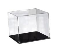 Fenteer Vitrine En Acrylique Vitrine pour Figurines Organisateur Anti-poussière Présentoir de Collection pour Poupées Cosmétiques Souvenirs Jouets, Socle Noir
