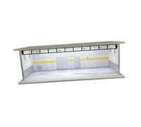 Fenteer Vitrine Modèle Voiture 1/64 Boîte de Présentation Garage Miniature avec Lumière Vitrine En Acrylique et PVC pour Collection Exposition Décoration Bure, Style E