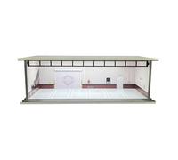 Fenteer Vitrine Modèle Voiture 1/64 Boîte de Présentation Garage Miniature avec Lumière Vitrine En Acrylique et PVC pour Collection Exposition Décoration Bure, Style A