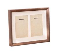 Fenteer Vitrine pour deux médailles, cadre d'exposition, décoration polyvalente, boîte d'ombre en bois pour insignes de récompenses et épinglettes, Style D