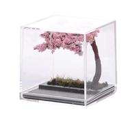 Fenteer Vitrine pour figurines miniatures à l'échelle 1/64, boîte de rangement pour maquettes et décors miniatures, Fleurs de Cerisier